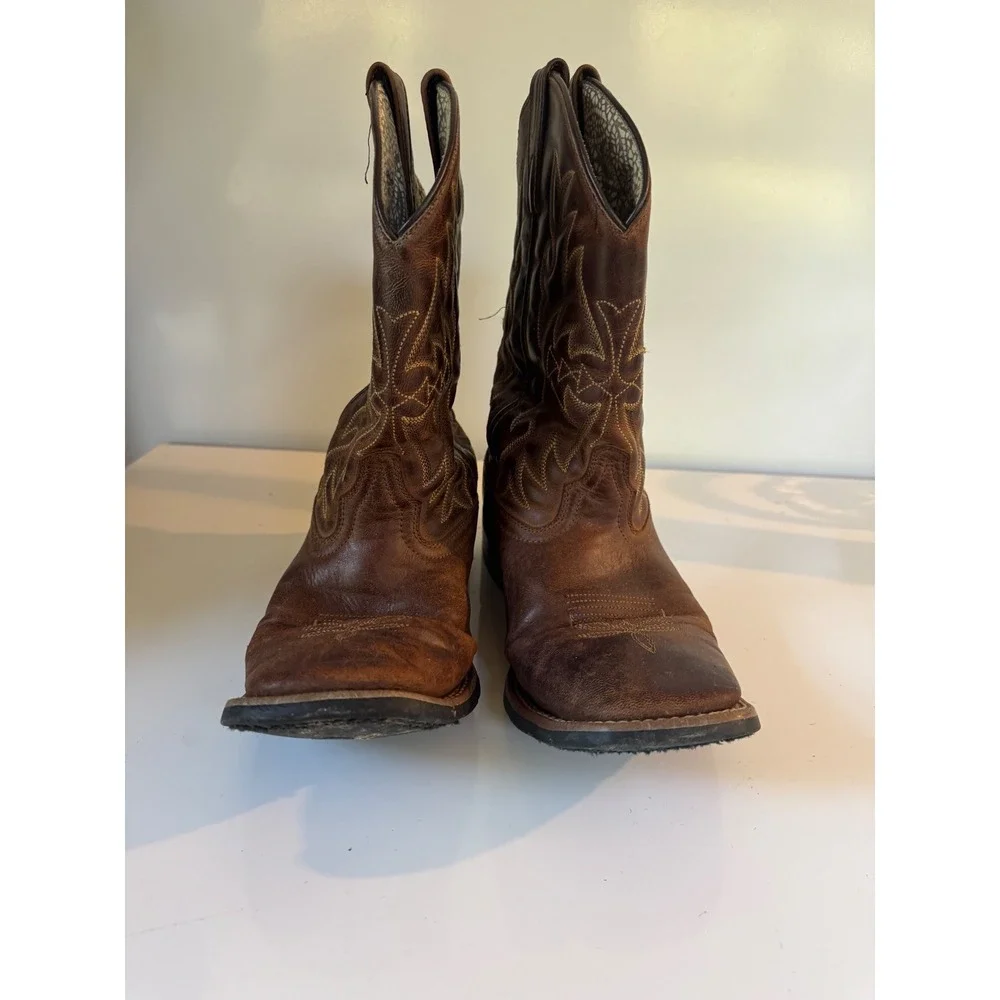 Laredo 5602 Womens Brown Leather Square Toe Western Cowboy Boots Size 9.5 M